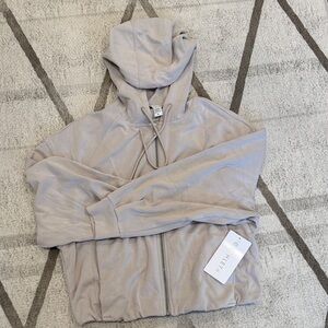 NWT Athleta seasoft bubble hem full zip hoodie size M